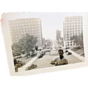 Vtg 50's Photo Main Street Columbia SC Carolina Life Bus Historic Architecture